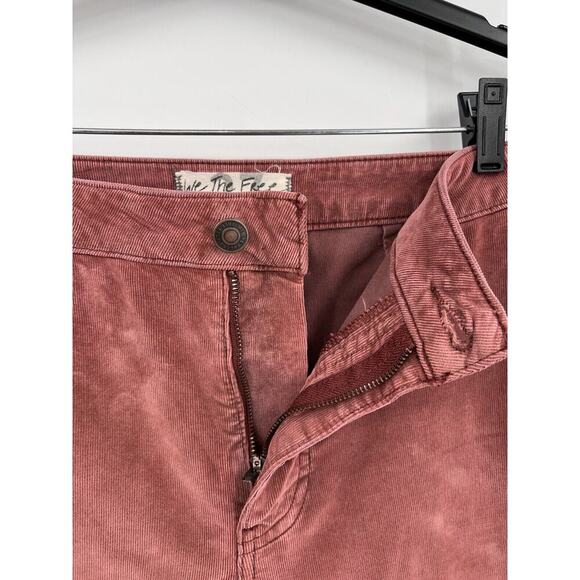 Free People We the Free Just Float on Flare Corduroy Mauve Pink High Rise Sz 27 - Picture 8 of 13